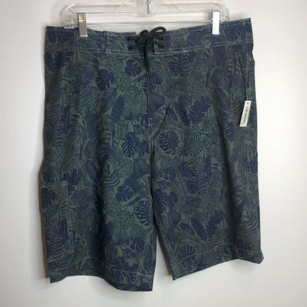 NWT Goodthreads Men’s Swim Trunks Suit Green 34